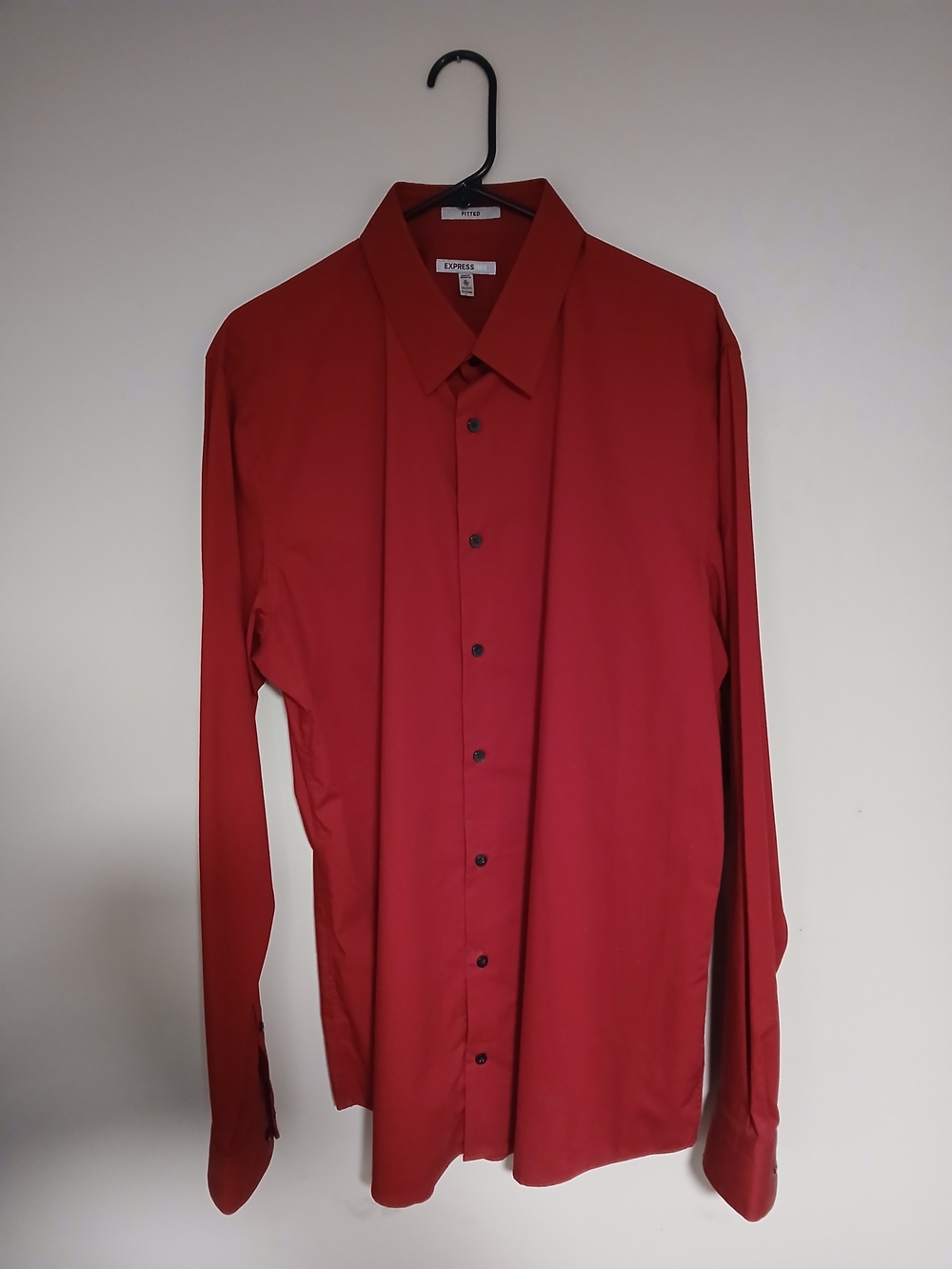 Express Men’s Fitted Red Dress Shirt